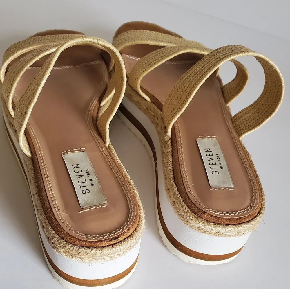 STEVEN New York LANCEY Jute Plataforma Sandals.‎